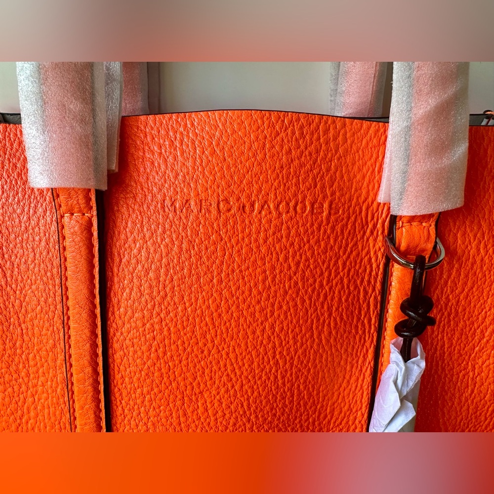NWT Marc Jacobs The Tag Vibrant Orange Tote - Picture 8 of 16